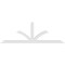 Ekena Millwork Richland Architectural Grade PVC Gable Bracket, 96"W x 32"H x 4"D x 4"F, 8/12 Pitch GBP096X32X0404RIC00 - alternate 2